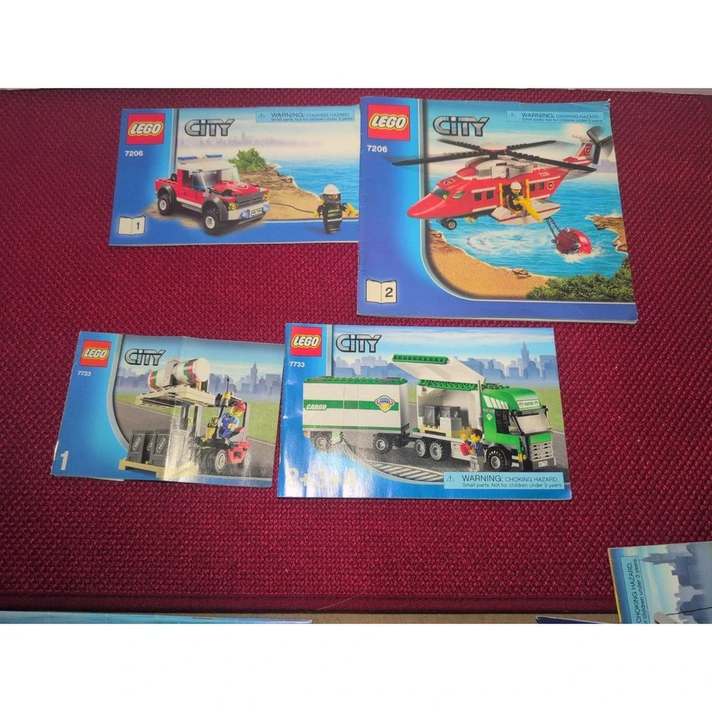 Lego City Instruction Booklet Lot Of 10 Booklets Only Plus Poster*Read